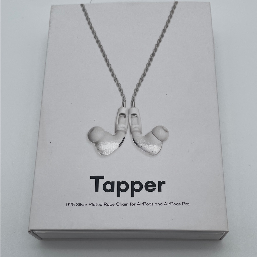 Tapper Silver Plated Rope Chain for AirPods